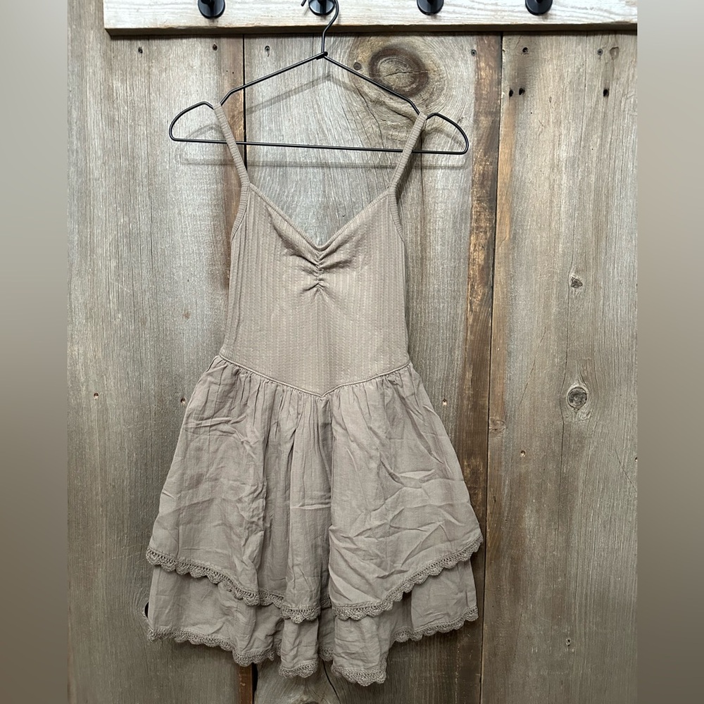 Aerie At the Barre Mini Dress in Beige Size Small